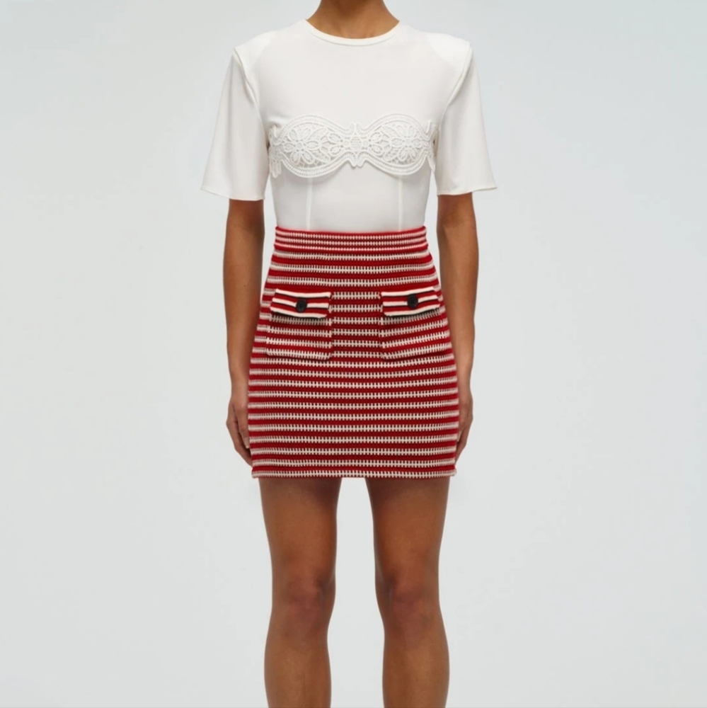 Self Portrait Knit Skirt